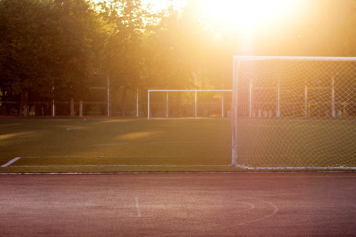 Little League Baseballs on Pitching Mound Close Up